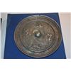 Image 3 : SQUARE & ROUND CHINESE MIRRORS: BRONZE STYLIZED ANIMAL MOTIF & ROUND SILVER TONE GILT W/BOX (2 PCS)