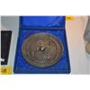 Image 4 : SQUARE & ROUND CHINESE MIRRORS: BRONZE STYLIZED ANIMAL MOTIF & ROUND SILVER TONE GILT W/BOX (2 PCS)