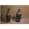Image 4 : CHINESE PORCELAIN BLUE & WHITE HEXAGONAL PICTORIAL VASES (2) & BLUE & WHITE LANDSCAPE BOWL (6 1/2");