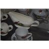 Image 5 : SANTA ANITA WARE PLATES, BOWL, SALT & PEPPER, COVERED DISH & CREAMER, FLORAL TEA CUPS