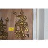 Image 2 : ANTIQUE GILT CARVED THAI FIGURAL SCULPTURES (2 PCS)