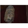 Image 4 : MIXED LOT: WOOD EBISU, CERAMIC DARUMA & STONE BODHISATTVA HEAD (3 PCS)