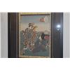 Image 3 : FRAMED UKIYO-E PRINT, KIMONO CLAD LADIES ON THE BAMBOO RIVER BY KUNISADA (17 1/4" X 22")