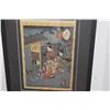 Image 4 : FRAMED UKIYO-E PRINT, KIMONO CLAD LADIES ON THE BAMBOO RIVER BY KUNISADA (17 1/4" X 22")