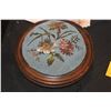 Image 2 : ROUND BEVELED NEEDLEPOINT FOOT STOOL (11 1/2")
