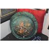 Image 3 : RED CUSHION PILLOW, ROUND HAND EMBROIDERED FOO DOG PILLOW & 4 INDIGO SHIBORI BAGS (6 PCS)