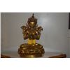 Image 1 : AVALO KITESHVARA TARA SEATED ON LOTUS, GUILT GOLD IN FULL REGALIA (26" X 14 1/2") & BUDDHA EMBROIDER