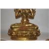 Image 3 : AVALO KITESHVARA TARA SEATED ON LOTUS, GUILT GOLD IN FULL REGALIA (26" X 14 1/2") & BUDDHA EMBROIDER