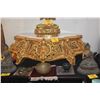 Image 2 : GILT GOLD & MARBLE ROCOCO STAND (56" X 20" X 16")