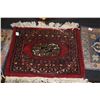 Image 5 : MIX LOT: BRASS SINGING BOWL, BRONZE CENSOR, BRONZE CUPS HOLDERS (3), SMALL WOOL RUG & TAPESTRY (2) (