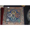 Image 6 : MIX LOT: BRASS SINGING BOWL, BRONZE CENSOR, BRONZE CUPS HOLDERS (3), SMALL WOOL RUG & TAPESTRY (2) (