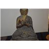 Image 3 : BRONZE SEATED BUDDHA ON LOTUS STAND (11 1/2" X 14")