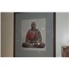 Image 2 : FRAMED PICTURES OF SITTING JAPANESE PRIEST (16" X 14") & CERAMIC MASK (14" X 11") (2 PCS)