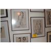 Image 1 : KOA FRAMED REPRODUCTION PRINTS FROM JOHN KELLY'S BOOK, ETCHINGS & DRAWING OF HAWAIIANS (6 PCS) (15" 