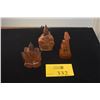 Image 1 : VINTAGE HAWAIIAN CARVED WOOD PERFUME BOTTLES (3 PCS)