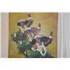 Image 2 : FRAMED OIL , "3 HAWAIIAN KAHIKO HULA DANCERS CHANTING & DANCING"; SIGNED FURTADO (28 1/2" X 40 1/4")