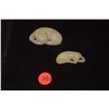 Image 1 : RECUMBENT DOG & CAT NEPHRITE CARVING, CHINA (1 3/4" & 2") (2 PCS)