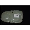 Image 3 : NEPHRITE CARVING OF CROUCHING ANIMAL (CARVED BOTH SIDES), CHINA (3 1/4" X 2")