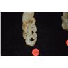 Image 1 : NEPHRITE WHITE JADE LING ZHI, LONG LIFE FUNGUS CARVING,  CHINA (4 1/3" X 1 3/8")