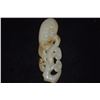 Image 2 : NEPHRITE WHITE JADE LING ZHI, LONG LIFE FUNGUS CARVING,  CHINA (4 1/3" X 1 3/8")