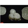 Image 3 : CARVED JADE CAT PLAQUE (1 1/4" X 1 3/4"), POMEGRANATE PLAQUE (2" X 1 5/8"), LYCHEE TOGGLE (2 1/8" X 