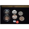 Image 1 : 1/2 OZ. AMERICAN SILVER EAGLE PROOF COINS (2), 1 OZ. .999 SILVER TRADE UNIT-BULLION ROUND (2), 1 OZ.