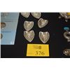 Image 1 : 6 VINTAGE TARO LEAF NUT DISHES, GROSSMAN MOODY HAWAII (TESTED SILVER) (6 PCS)