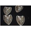 Image 3 : 6 VINTAGE TARO LEAF NUT DISHES, GROSSMAN MOODY HAWAII (TESTED SILVER) (6 PCS)