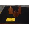 Image 1 : VINTAGE HAWAIIAN CARVED WOOD PERFUME BOTTLES (3 PCS)