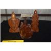 Image 2 : VINTAGE HAWAIIAN CARVED WOOD PERFUME BOTTLES (3 PCS)