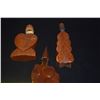 Image 3 : VINTAGE HAWAIIAN CARVED WOOD PERFUME BOTTLES (3 PCS)