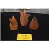 Image 1 : VINTAGE HAWAIIAN CARVED WOOD PERFUME BOTTLES (3 PCS)