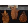 Image 2 : VINTAGE HAWAIIAN CARVED WOOD PERFUME BOTTLES (3 PCS)