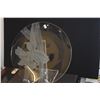 Image 3 : VINTAGE DOROTHY THORPE ETCHED PLATTER W/CATTLEYA ORCHID; SIGNED, CA. 1940'S (13") (DOES NOT INCLUDE 