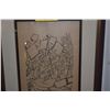 Image 3 : FRAMED ORIGINAL WOODCUT ENGRAVING, "IN OUR STREET"; SIGNED 8/26 (22" X 27 1/2")