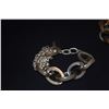 Image 4 : STERLING SILVER MODERNIST NECKLACE, BRACELET & EARRINGS (270 GTW) (3 PCS)
