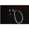 Image 2 : BLUE PEARL SUITE: NECKLACE, EARRINGS & RING (3 PCS)