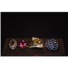 Image 2 : STERLING SILVER GEMSET RINGS (4 PCS)