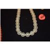 Image 4 : SERPENTINE JADE NECKLACE & EARRINGS & JASPER BEADS (4 PCS)