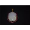 Image 2 : 14K LAVENDAR JADE & RUBY (APPROX 3.05 CTW) PENDANT (23.6 GTW)