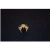 Image 3 : CHINESE 14K FILIGREE CABOCHON BLUE STONE ENAMEL RING (SIZE 6 3/4) (4.6 GTW)