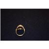Image 4 : CHINESE 14K FILIGREE CABOCHON BLUE STONE ENAMEL RING (SIZE 6 3/4) (4.6 GTW)