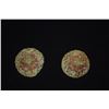 Image 2 : FINE WEAVE FIBER EARRINGS W/KAHELELANI AKALA & 'OMA'OMA'O SHELLS