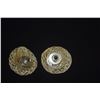 Image 4 : FINE WEAVE FIBER EARRINGS W/KAHELELANI AKALA & 'OMA'OMA'O SHELLS