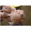Image 3 : CHINESE LION & CUB CARVING ON WOOD STAND (RHODONITE) (6 1/2" X 7 1/4")