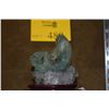 Image 3 : CHINESE DOUBLE FISH FLUORITE CARVING (4 1/2" X 4 1/2") (DOES NOT INCLUDE STAND)