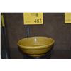 Image 1 : YELLOW GLAZE MONOCHROME BOWL (6 1/2" X 2 1/8") (DOES NOT INCLUDE STAND)