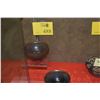 Image 1 : CHINESE JIAN BEAR FUR GLAZED STONEWARE TEA BOWLS (2 PCS) (DOES NOT INCLUDE STAND)