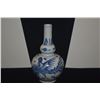 Image 3 : GOURD SHAPE PORCELAIN DRAGON/PHOENIX BLUE & WHITE VASE (7 1/4") (DOES NOT INCLUDE STAND)