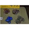 Image 2 : SEMI-PRECIOUS STONE ANIMAL CARVINGS (4 PCS)